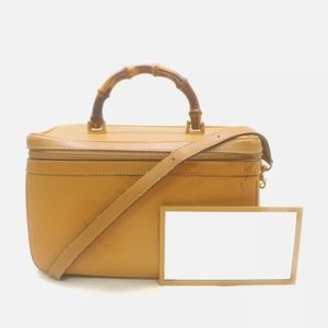 Gucci Vanity Bag Beige Leather